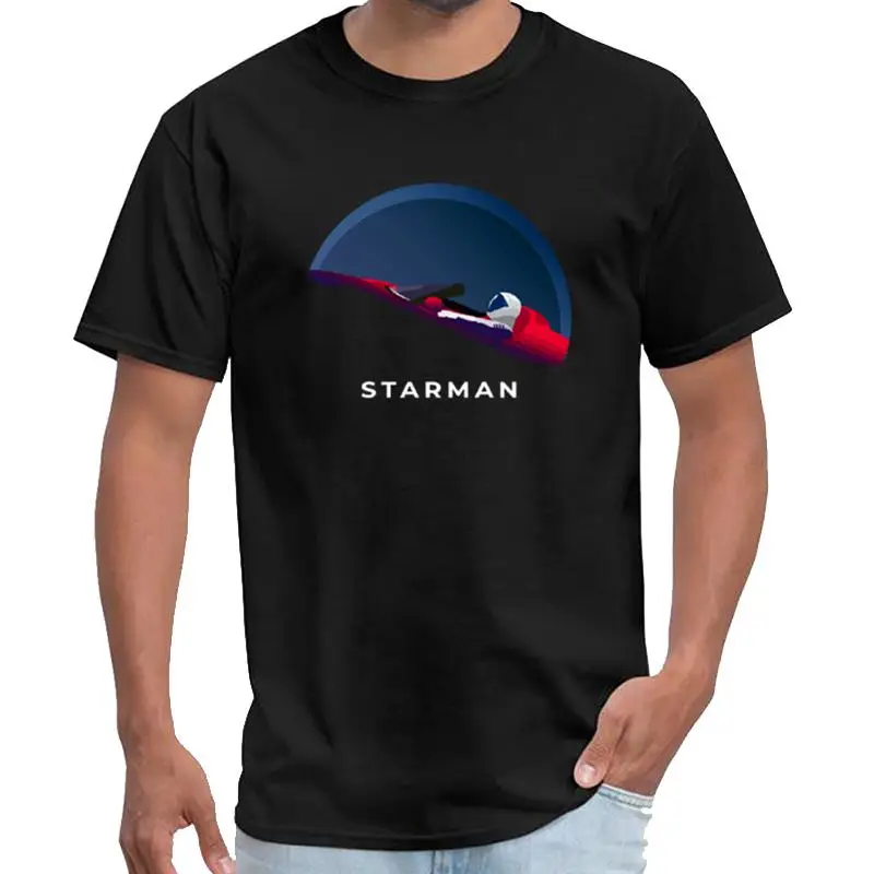 Личность SpaceX Tesla Starman virtus pro футболка homme крошечные искры в виде рыбьей чешуи