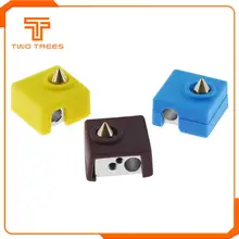 Impressora 3D MK8 Sock Capa Protetora de Silicone Caso para Bloco Aquecedor de Criatividade CR-10, 10 S, S4, s5 Anet A8 MK7/MK8/MK9 Hotend(China)