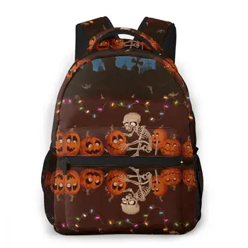 

OLN Women Backpack with Multiple Using Women Backpacks Halloween Pumpkins Heads With Crosses Female School Bag Girls Travel Bag