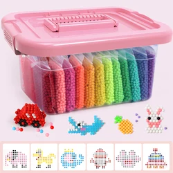 Juego de moldes de animales mágicos para niños, juguetes de cuentas de agua para manualidades, rompecabezas de cuentas hecho a mano, educativo para niños y niñas de 3, 5, 7, 9 y 11 años