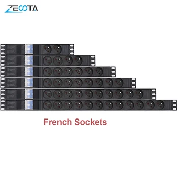 

PDU Power Distribution Unit Strip Outlets Surge Protector Network Cabinet Rack French Plug Socket Air Switch 2m Extension Cord