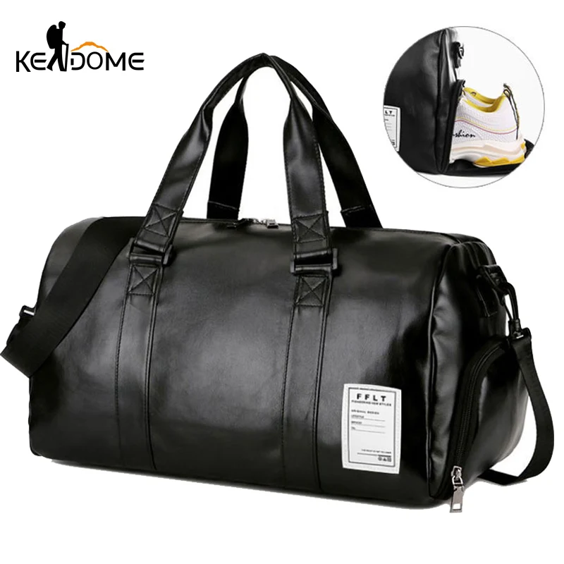  Gym Bag Leather Sports Bags Big Men Training Tas for Shoes Lady Fitness Yoga Travel Luggage Shoulde - 32835258170