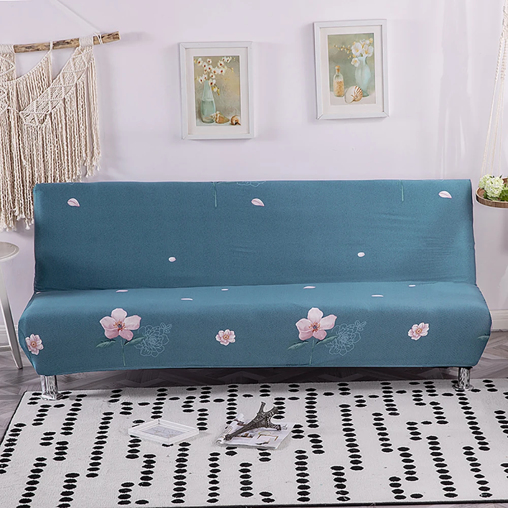  Thumbedding Armless Sofa Bed Cover Turtle Leaf Green Nature Tasteful Durable Washable Navy Quality 