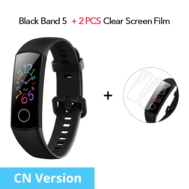 Huawei Honor band 5 глобальная версия smartband AMOLED huawei smartwatch heart rage ftness трекер сна swiming sport trakcer gps - Цвет: CN N Film