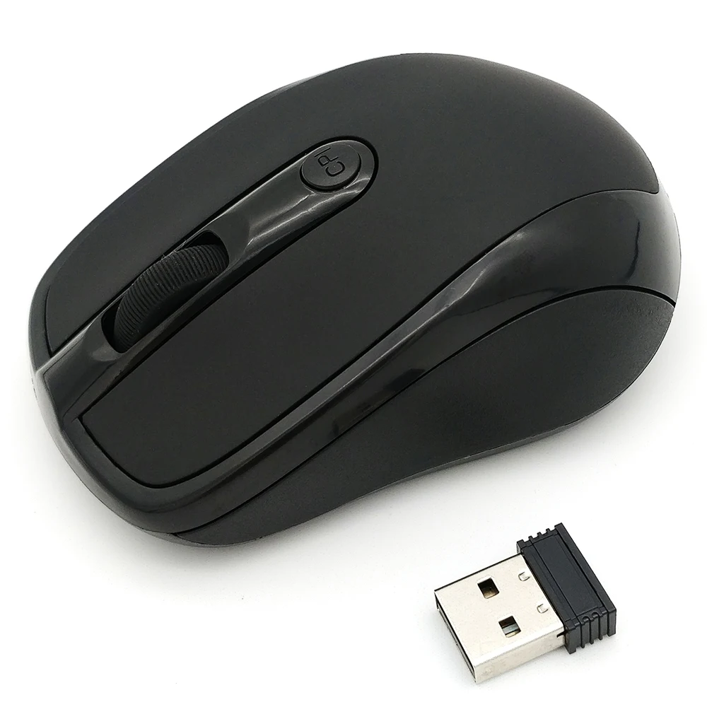 USB Wireless Mouse 2000DPI Adjustable Receiver Optical Computer 2.4GHz Ergonomic for Laptop PC