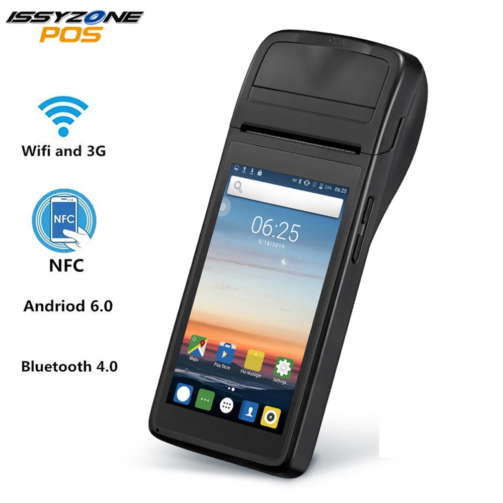 ^Cheap ISSYZZONEPOS PDA Receipt Printer PDA Android 6.0 POS Thermal Printer 58mm Handheld POS terminal WIFI Bluetooth 4G PDA For Retail
