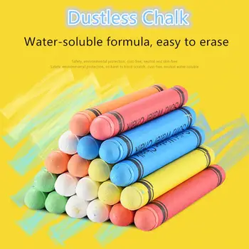 

20Pcs Water Soluble Dustless Chalk Drawing Crayons Pastel Office School Supplies for art office home sidewalk