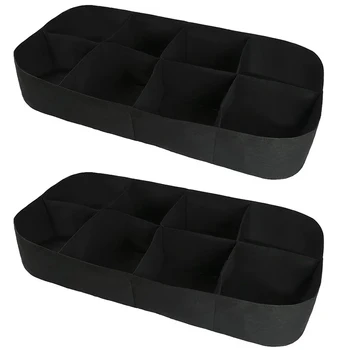 

Garden Planting Bag 8 Grid Rectangular Planting Container Planting Bag Potted Flowers and Vegetables Plants 2 Packs