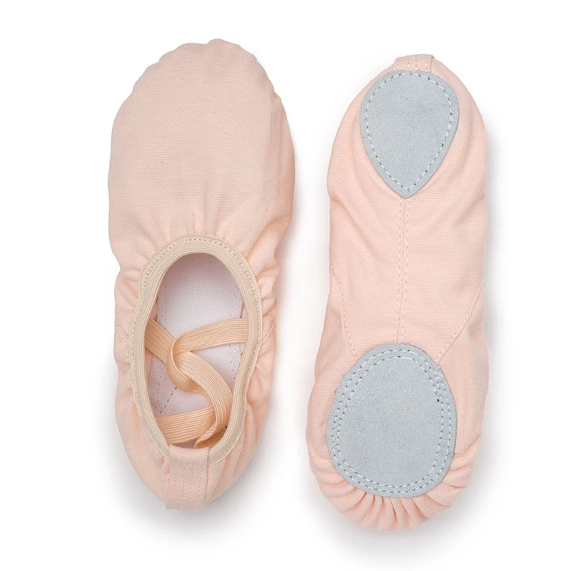 USHINE Quality red professional Ballerina Split-Sole Canvas Dance Gymnastics Kids Yoga Ballet Flats Children Dance Shoe Woman 3