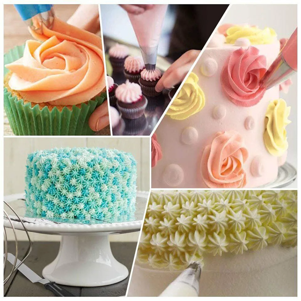 Cake Decorating Tools Baking Supplies Icing Tips TPU Pastry Bags Smoother Piping Nozzles Cake Cup With Box 74Pcs/Set cake decorating tip set baking supplies cake icing nozzles baking nozzle set cake decorating nozzle set pastry bag set
