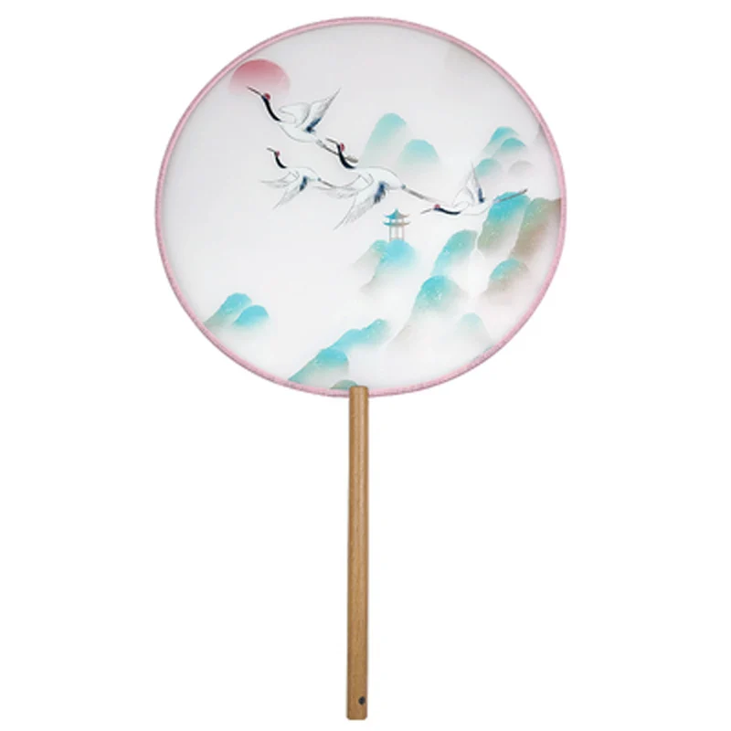 Circular Circular Fan for Chinese Style, Double-Sided Translucent Fan, Ancient Costume, Female Accessory, Retro Circular Dance