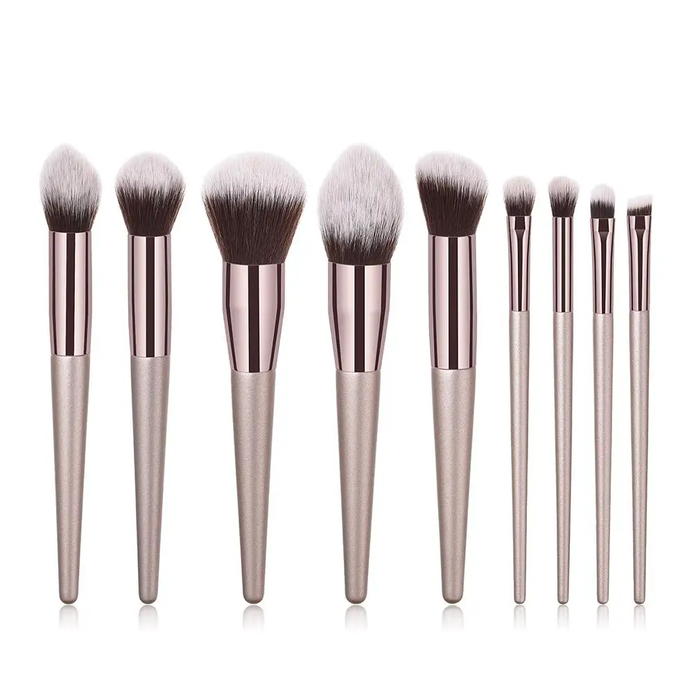 

DSstyles 9 Pcs/set Face Makeup Brushes Set Professional Cosmetics Brush Eyeshadow Foundation Brush Blush Lips Make Up Brushes