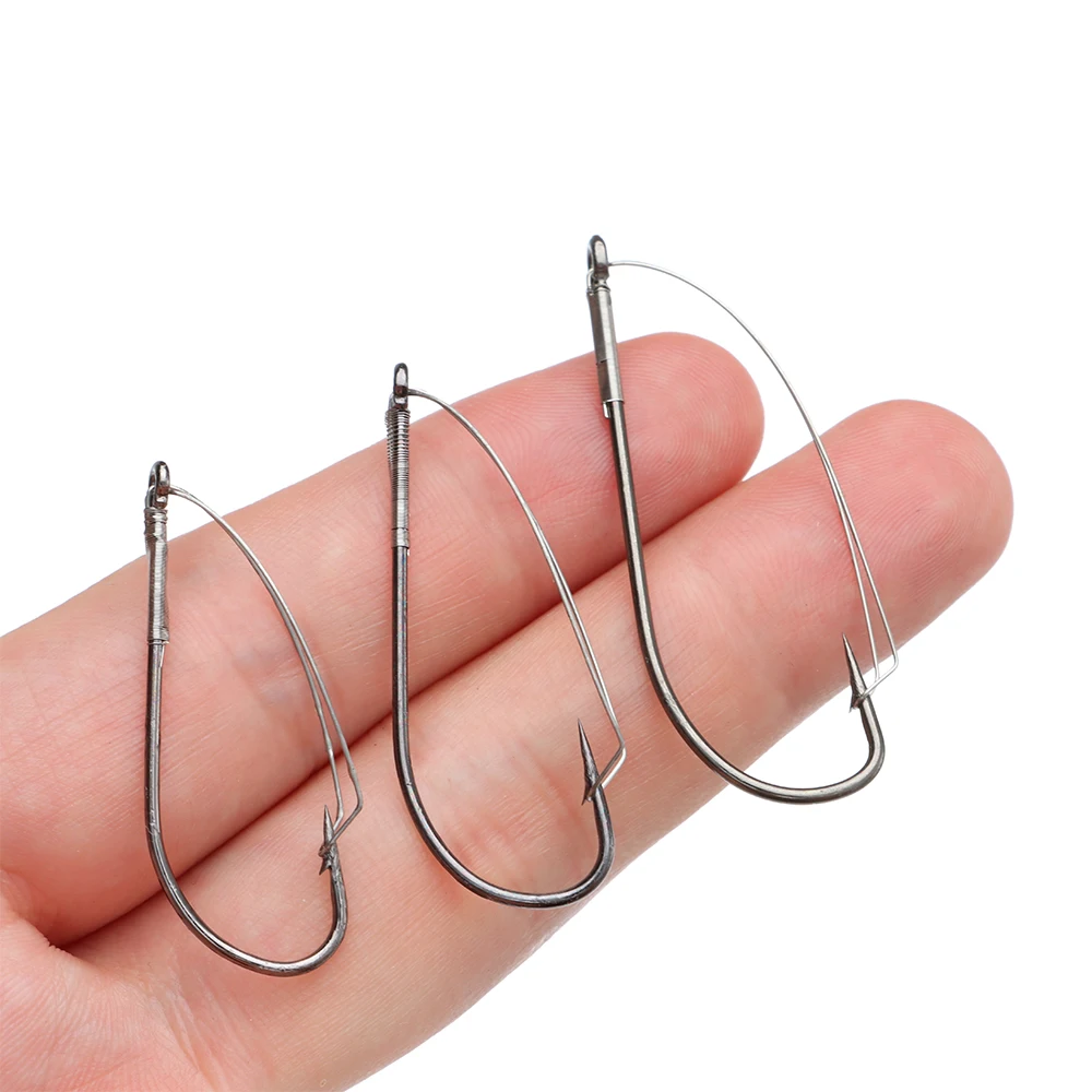 10Pcs102030FishingLeadHooksAntihangingBottom45Degree