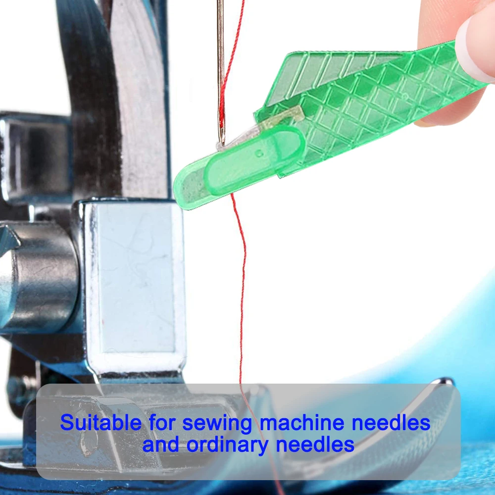 Mini Sewing Machine Needle Threader with Hook Plastic Stitch Insertion Tool Elderly Quick Automatic Changer Craft 1/3/5/10pcs | Дом и сад