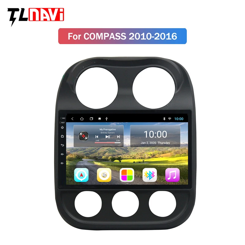 

2G RAM 10.1 inch Android 9 for Jeep Compass 2010-2016 Car GPS Navigation Radio Audio Video Multimedia System