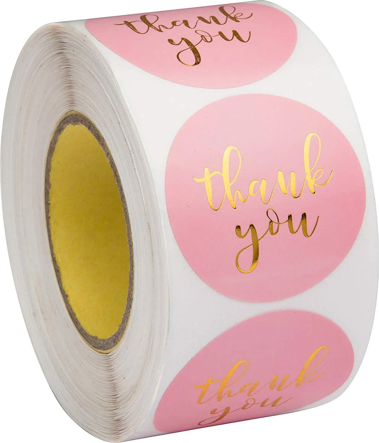 Pink Paper Label Stickers Foil Thank You Stickers Scrapbooking 1
