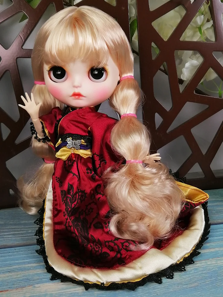 Blyth Кукла Одежда великолепное платье красный костюм косплей костюм для 1/6 30 см суставное тело