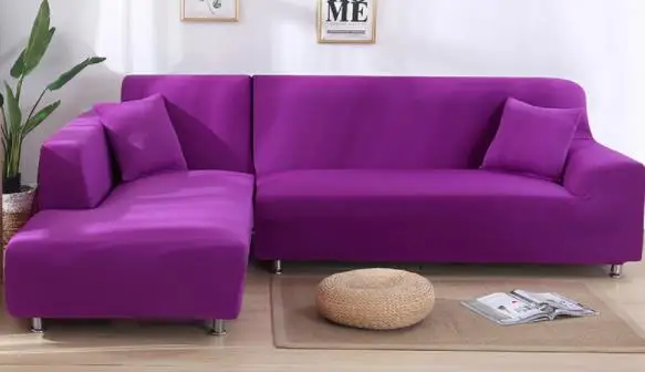 purple Эластичный чехол на диван, все включено, Нескользящие чехлы для диванов, чехлы для диванов, Одноместный/Два/три/четыре места - Цвет: purple
