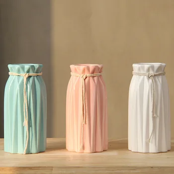 

Small Department of Hemp Rope Ceramic Vase Fresh Living Area Home Decoration Flower Decorations Ornaments Manufacturer Direct