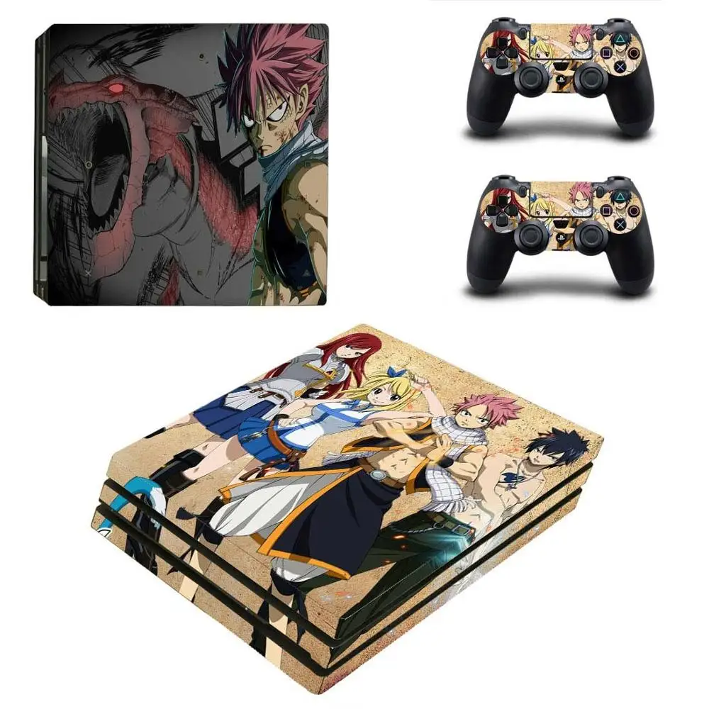 Fairy Tail PS4 Pro наклейка для кожи Play station 4 Pro Pegatinas PS 4 Pro наклейка s для игровой консоли и двух контроллеров - Цвет: YSP4P-2131