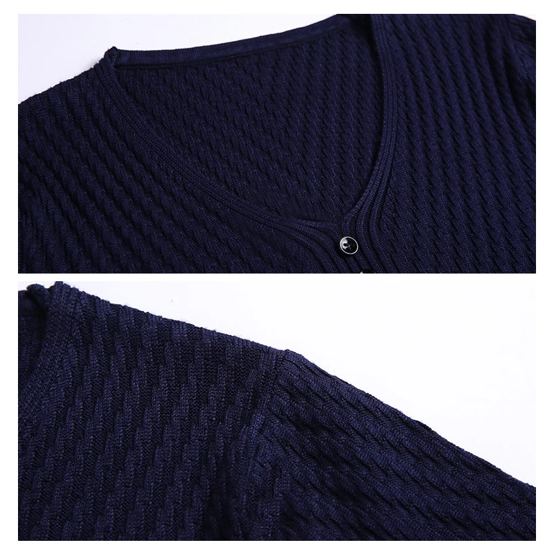 Осенний Повседневный свитер с v-образным вырезом, пуловер для мужчин, облегающий свитер с длинным рукавом, мужской кашемировый шерстяной свитер, вязанная Мужская трикотажная одежда, свитера
