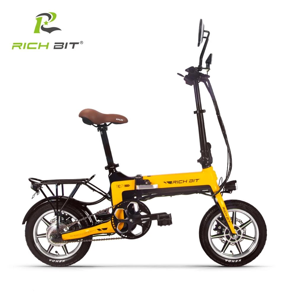 RichBit Bicicleta eléctrica plegable, cicla eléctrica RT 619 14 pulgadas y potencia de 36V, 250W, 10.2Ah, con batería de litio, marco en aleación de aluminio, bicicleta abatible con entrega rápida en