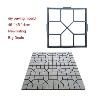 

Garden Walk Pavement Mold DIY Manually Paving Cement Brick Stone Road Concrete Molds Path Maker Reusable DIY Manually Paving