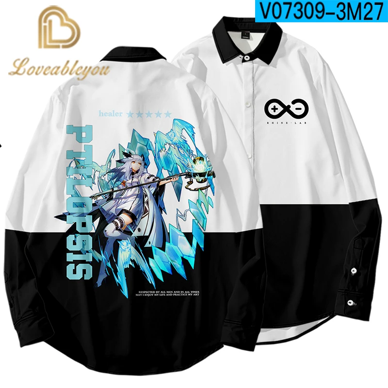 

Game Gaming Spring Autumn Hoodie Cosplay Amiya Hooded Long Sleeve Shirt Hip Hop Outerwear Turn-down Collar Shirts Tops