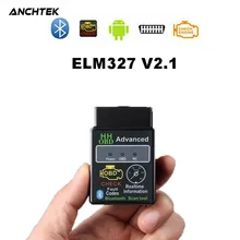 Hh Obd Mini Bluetooth ELM327 Obdii OBD2 ، ماسح ضوئي للتشخيص التلقائي للمحرك ، أداة ، محول واجهة لنظام Android