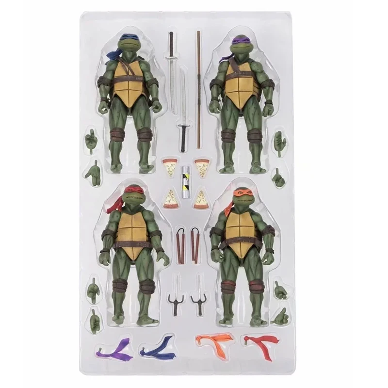 4 шт./компл. экшн-фигурка черепашек-ниндзя-подростков NECA TMNT подвижная модель