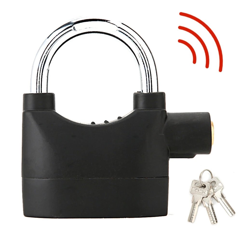 Waterproof Smart 110dB Siren Alarm Padlock Alarm Lock For Motorcycle Bike Bicycle Doors Windows Security door handle alarm