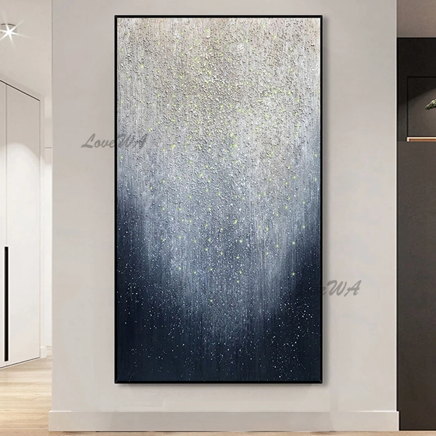Real Hand-painted Dark Color Heavy Textured Simple Abstract Oil Painting Wall Decoration Canvas Art Unframed Home Showpiece | Дом и сад