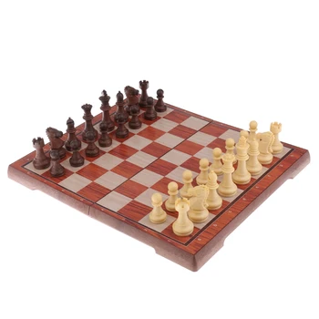 

Magnetic International Chess Board Table Games Set Pieces Gift Collectibles