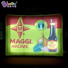 Настраиваемая 4x3x1,2 метров надувная Рекламная коробка для украшения магазина/надувная коробка с освещением для демонстрации игрушек