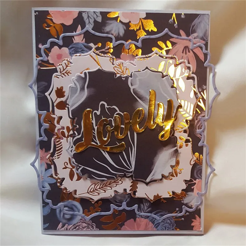 

Naifumodo Nested Floral Frame Metal Cutting Dies for DIY Scrapbooking Craft Card Embossing Die Cut New Template Stencil New 2019