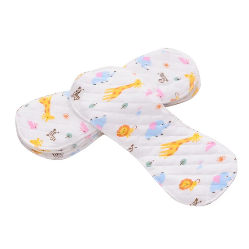 

New Arrival Cotton Baby Nappies Baby Infant Newborn Cloth Diaper Washable Reusable Nappy Liners Insert 3/6 Layers colorful 1PCS