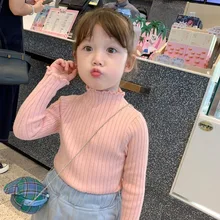 

Girl Wool Sweater Underwear Tops 2021 Thicken Warm Winter Autumn Knitting Pullover Party Outdoor Kids Baby Children Clothing