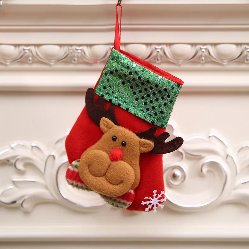 Рождественские носки Санты милые украшения праздничные вечерние рождественские украшения