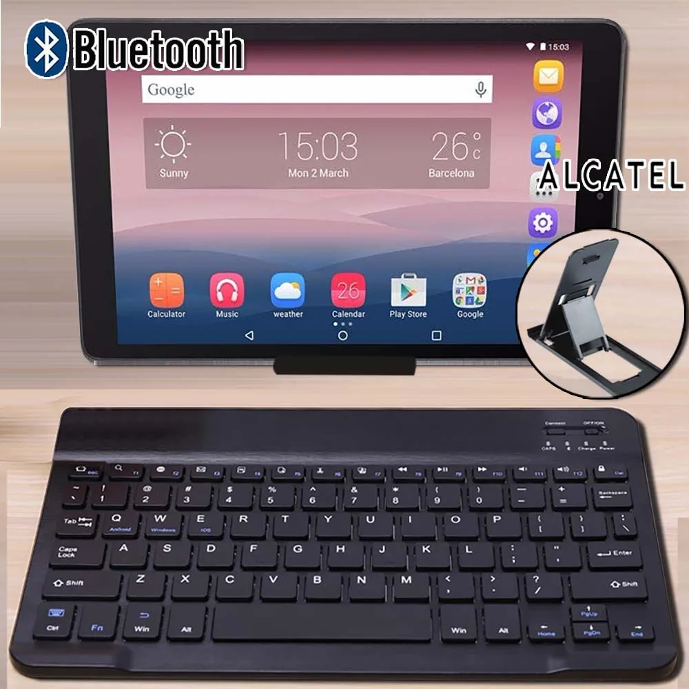 

Wireless Bluetooth Keyboard for Alcatel 1T 10/3T 10/A3 10/Plus 10/OneTouch Pixi 3 10 Tablet Portable Wireless Bluetooth Keyboard
