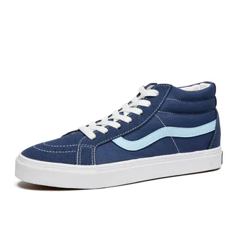

Vasibaen Classics sk8-hi Vulcanized Shoes 2020 Men women same style skateboard shoes casual shoes high-top shoes color blue