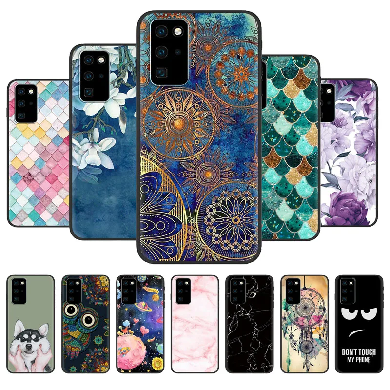 Чехол для телефона Huawei P40 Lite мягкий силиконовый черный бампер из ТПУ Pro E защитный