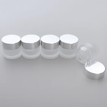 

5pcs Glass Jar Containers Empty Cosmetic Cream Lotion Powder Box Ointments Sample Bottle Makeup Pot,10g/20g