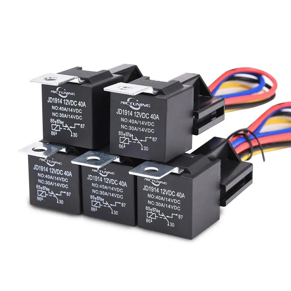 12 V/24 V 40 А водонепроницаемое реле и жгут для тяжелых условий эксплуатации 5-контактный SPDT автомеханический переключатель