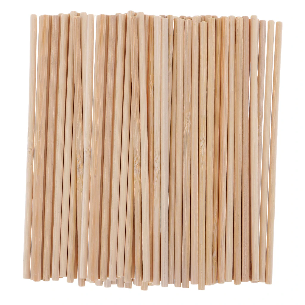 100 Pack 4mm Balsa Wood Round Rod Plastic Rod Diy Architectural Model Material