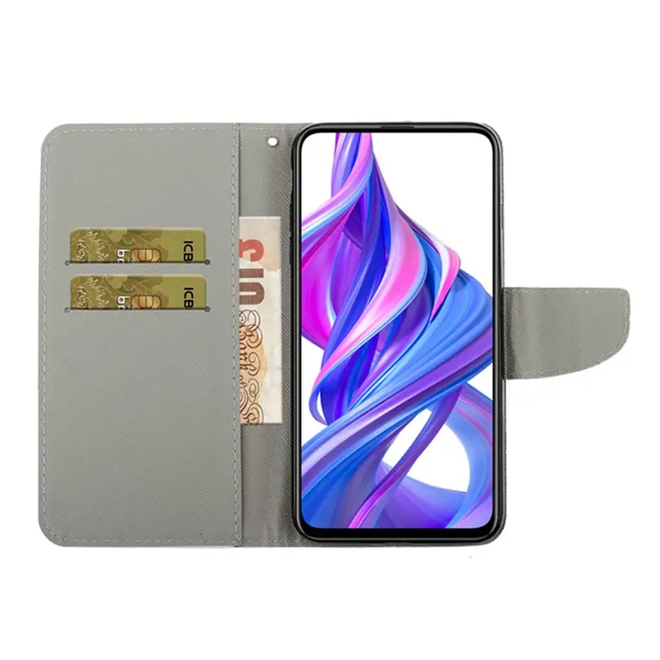 Чехол-книжка из искусственной кожи с рисунком для huawei Honor 8X, Стильный чехол для телефона, чехол-бумажник для huawei Honor 8X