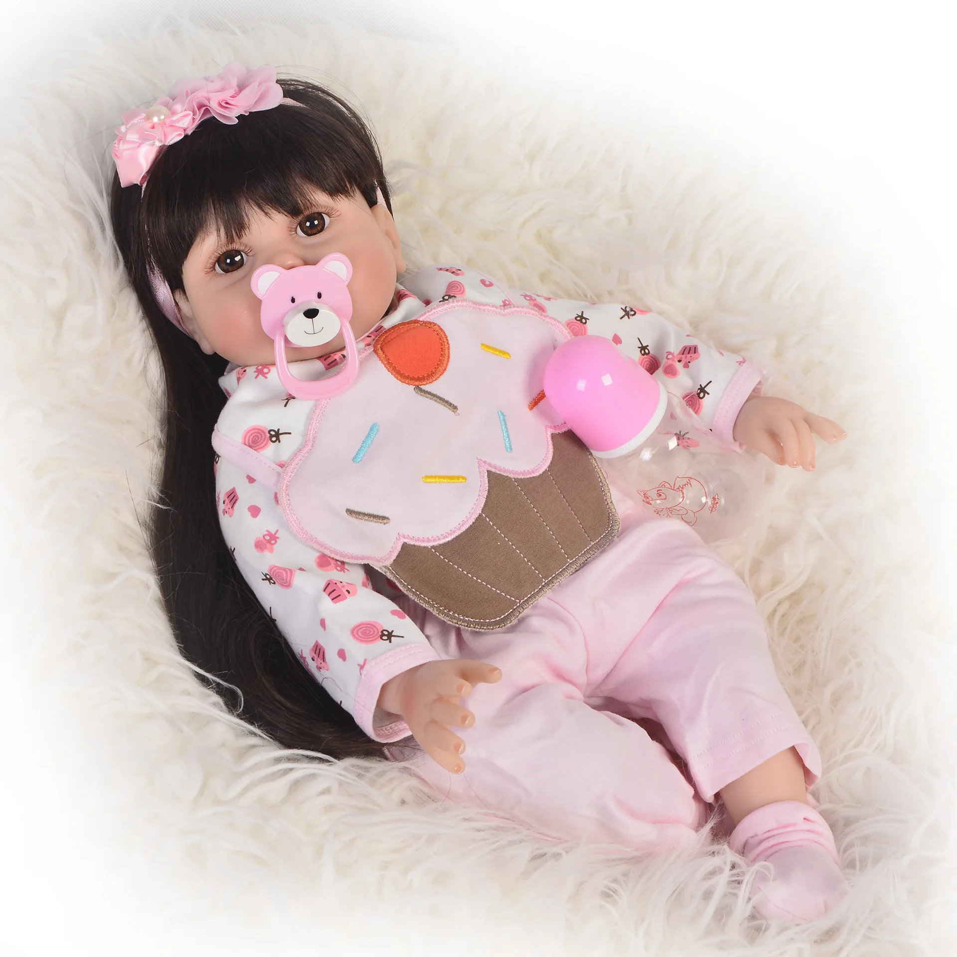  Keiumi Reborn Baby Doll Model Infant 55 Cm Long Hair Princess New Style