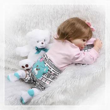 

57cm Full Vinyl Boneca Reborn Girls Doll Realistic Reborn Dolls Baby Soft Silicone Doll Reborn Toys for Children Birthday Gifts