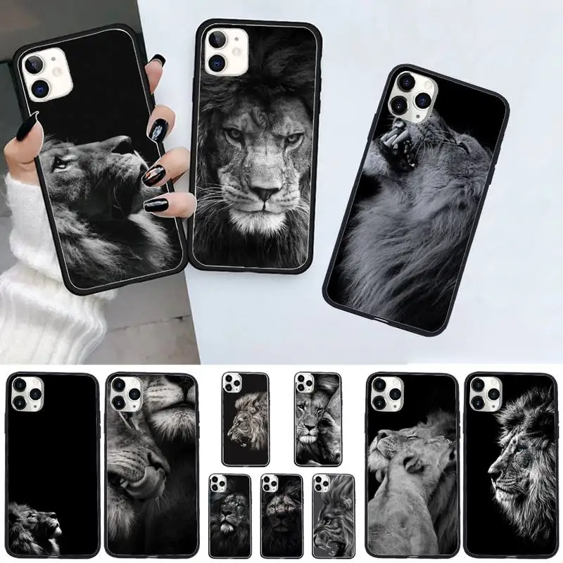 Чехол для телефона высокого качества с изображением свирепного льва Для iPhone 11 12
