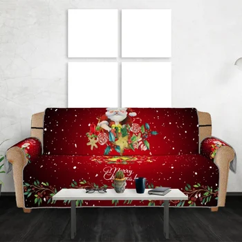 

Sofa Mat Soft Polyester Christmas Pattern Printed Sofa Set Decorative Covers Furniture Sofa Cushion Protector