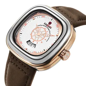 Image 2 - 2020 nowe męskie zegarki KADEMAN Top marka skóra wodoodporna Sport data kwadratowy zegarek kwarcowy dla mężczyzn zegarek Relogio Masculino